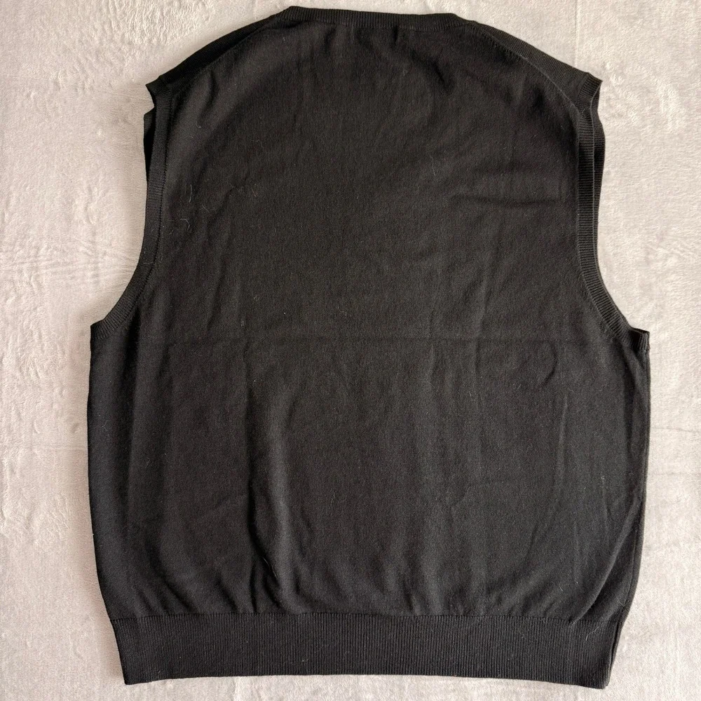 KALLSPIN Mens V Neck Sleeveless‎ Sweater Vest Black XXL